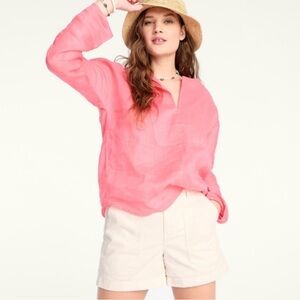 J Crew Women’s Ramie Tunic in Tea Rose, size Med